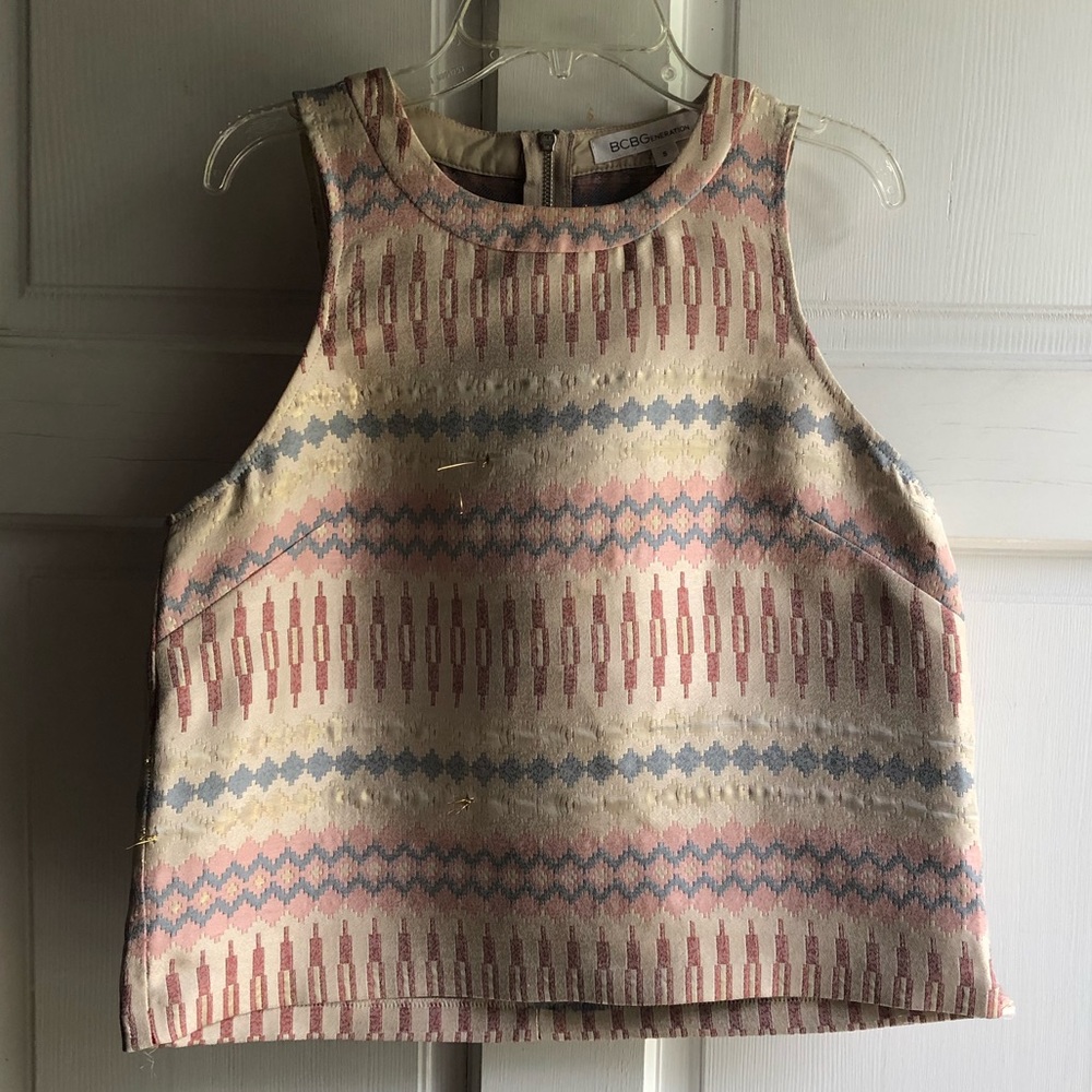 BCBGeneration Sleeveless Printed Top